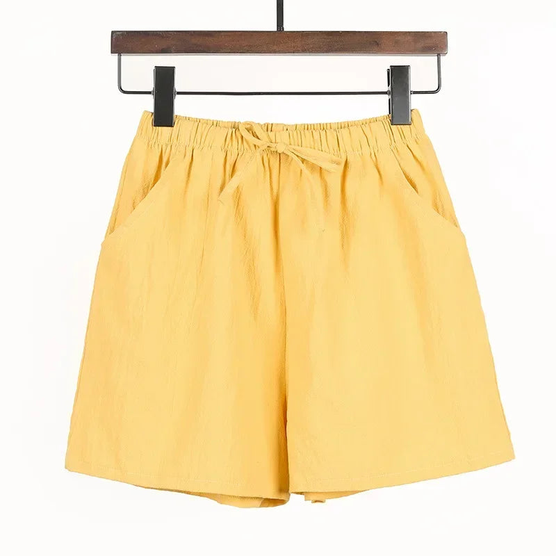 Luftige Damen Leinen-Shorts mit Hoher Taille und Sportlicher Passform – Fenja