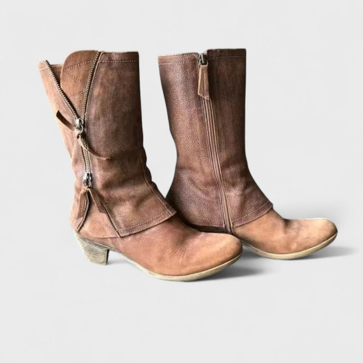 Daria – Vintage-Stiefel bis zur Wadenmitte – Produktansicht 1