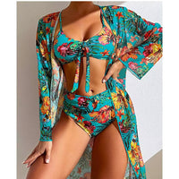 Bikiniset mit Hohem Bund und Cover-up – Amira