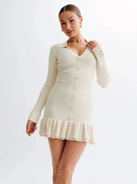 Strick-Minikleid mit Rückenausschnitt und Bandage-Design – Amira