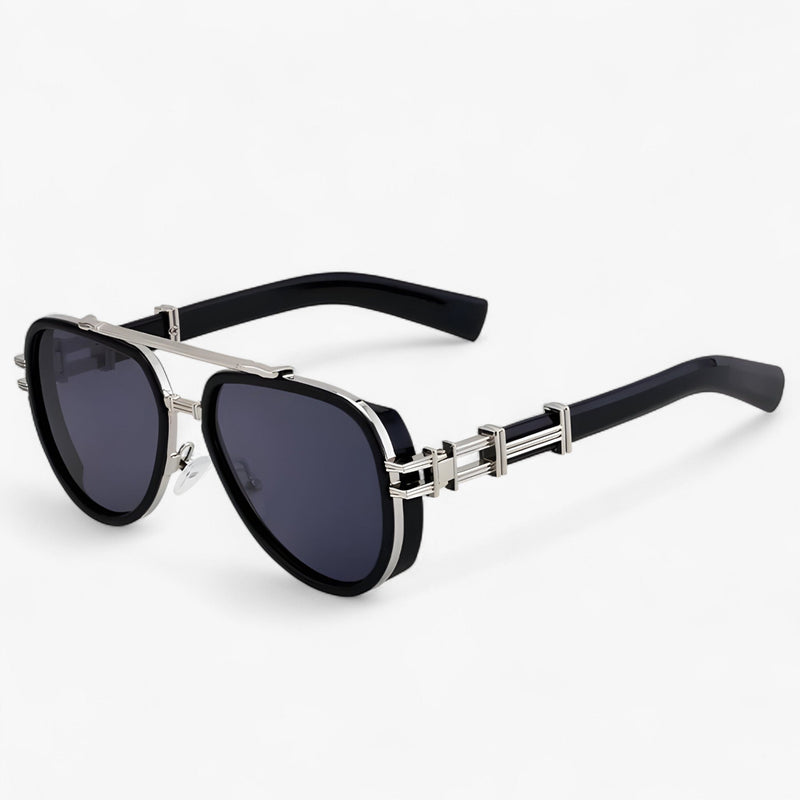 Oversized Steampunk-Sonnenbrille mit Polarisierten Gläsern – Arclight