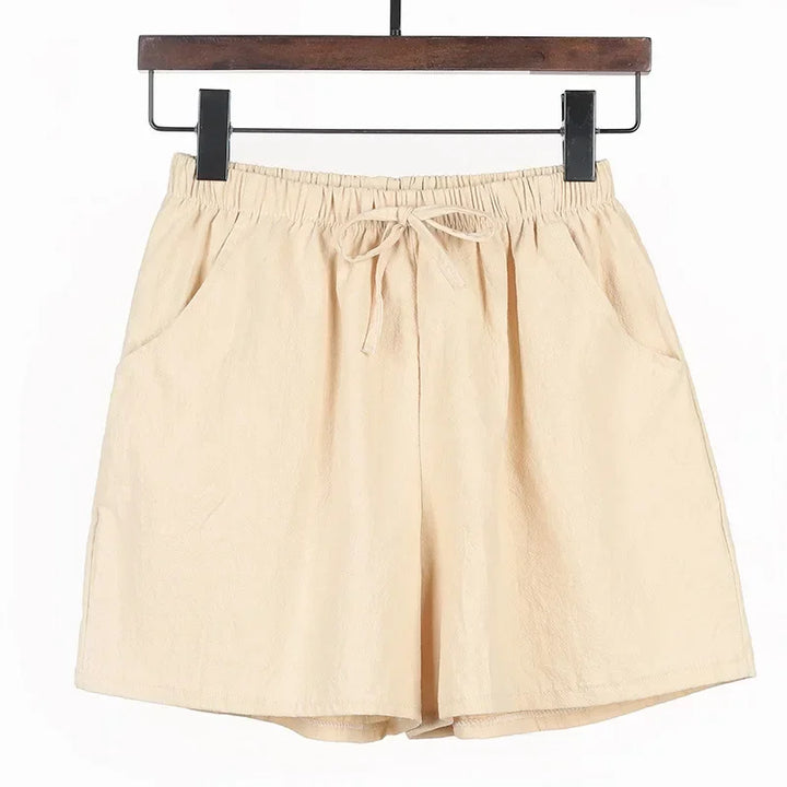Luftige Damen Leinen-Shorts mit Hoher Taille und Sportlicher Passform – Fenja