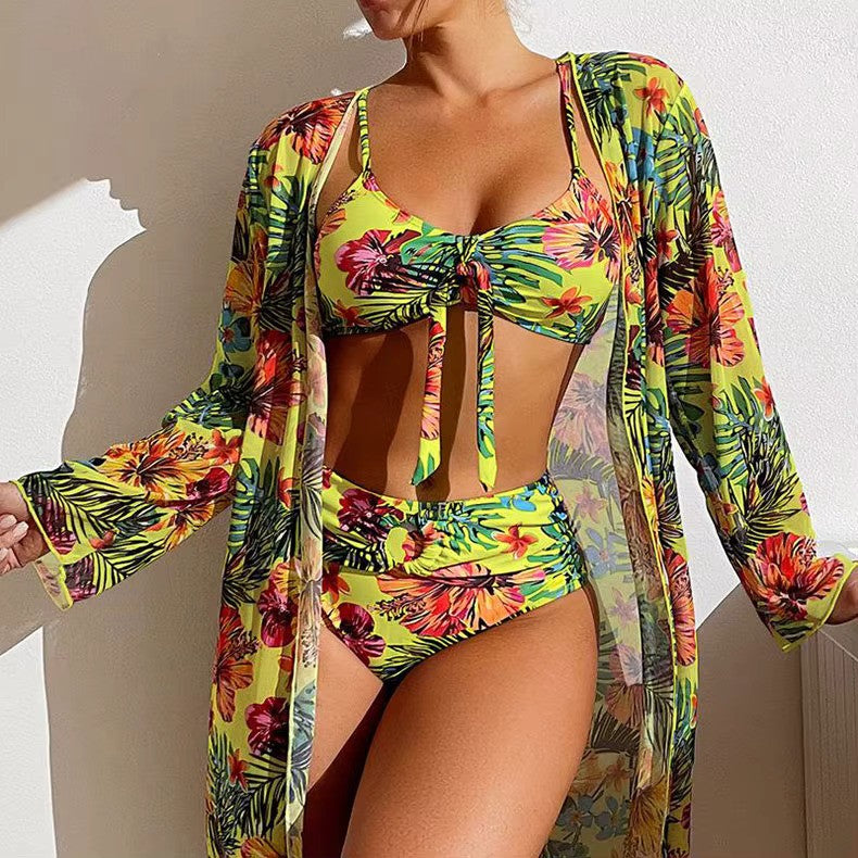 Bikiniset mit Hohem Bund und Cover-up – Amira