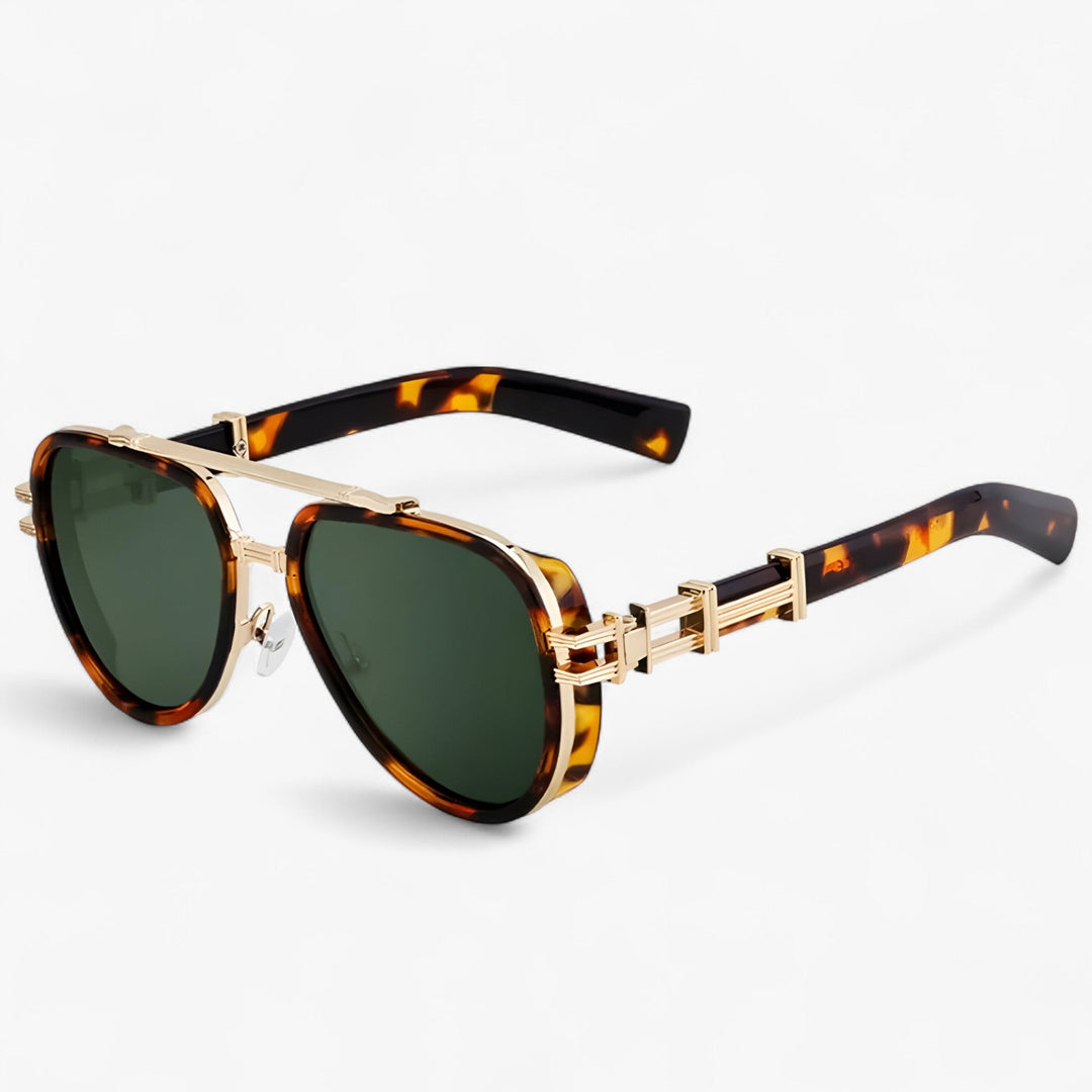 Oversized Steampunk-Sonnenbrille mit Polarisierten Gläsern – Arclight