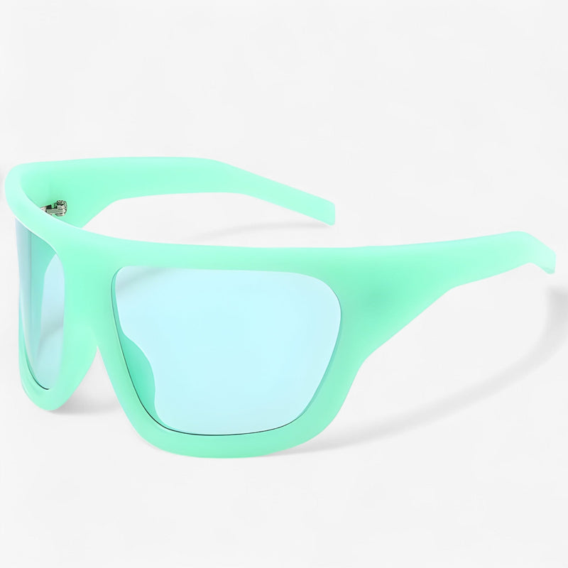 Oversized Steampunk-Sportsonnenbrille mit Wraparound-Design – Ignix
