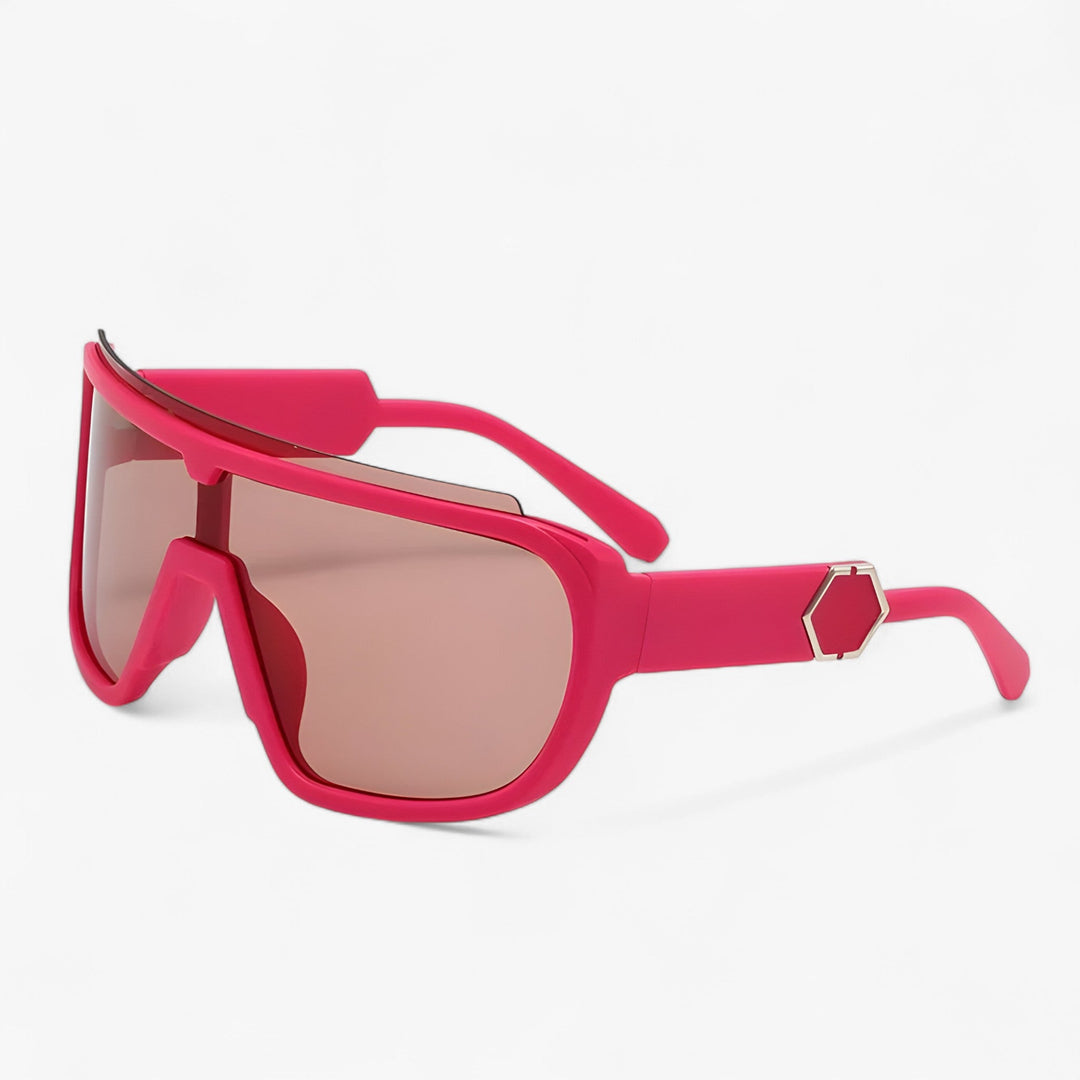 Oversized Monoblock Wraparound Sonnenbrille – Auron