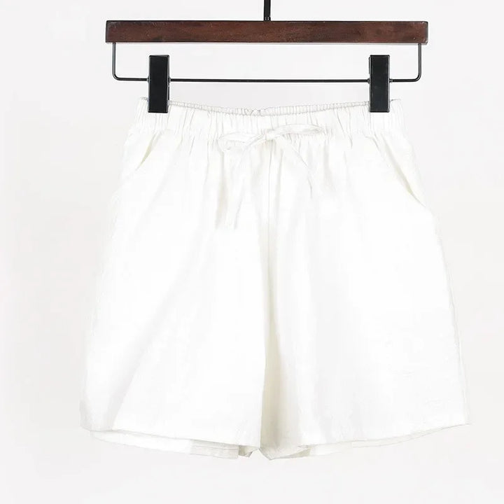 Luftige Damen Leinen-Shorts mit Hoher Taille und Sportlicher Passform – Fenja