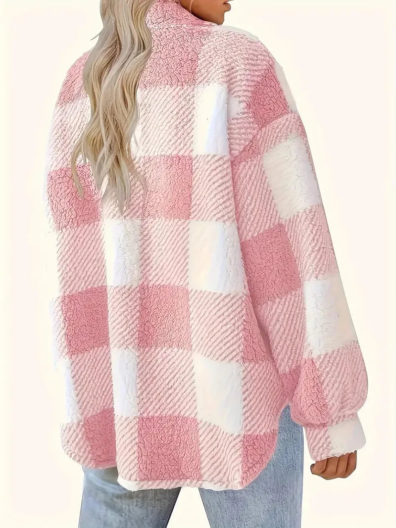 Frieda – Elegante gestreifte Fleecejacke – Produktansicht 6