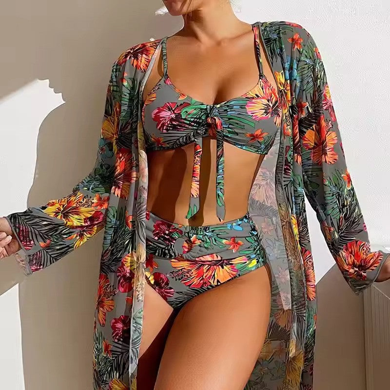 Bikiniset mit Hohem Bund und Cover-up – Amira