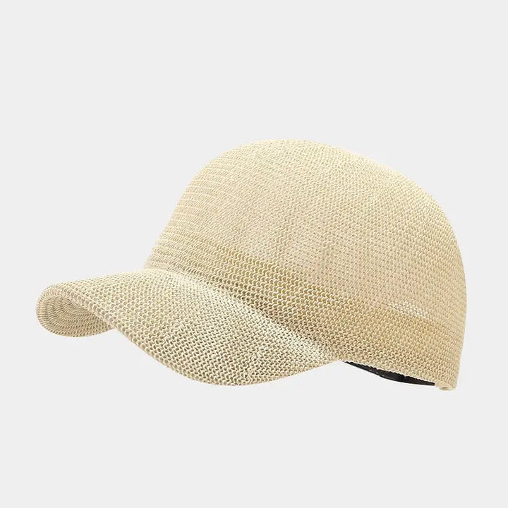 Trendiger geflochtener Sonnenhut mit breiter Krempe - SunWeave Style