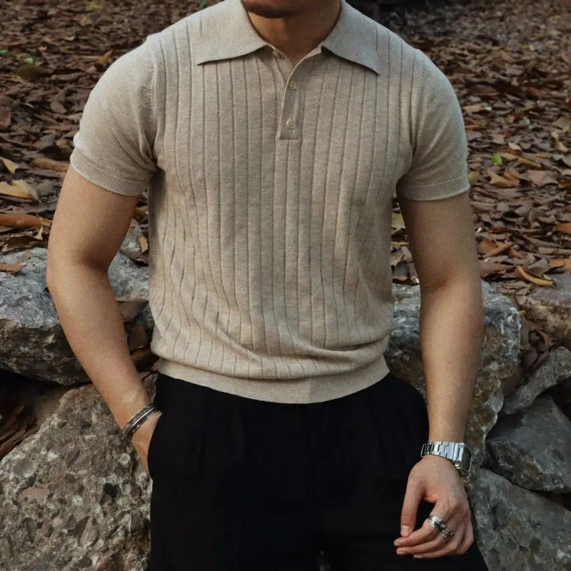 Slim Fit Herren-Poloshirt mit Reißverschluss – Fabrizio