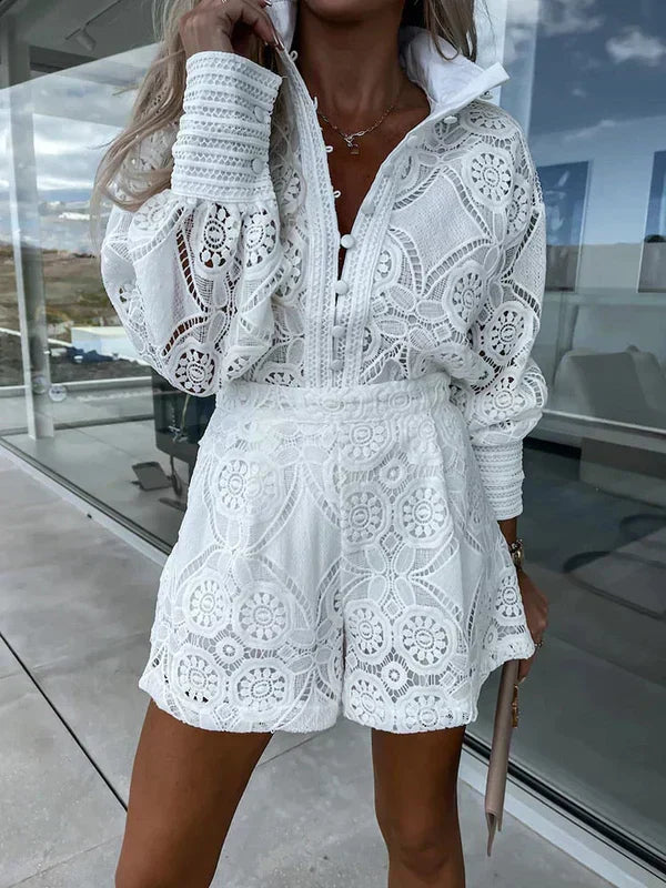 Zweiteiliges Spitzen-Set Damen für den Sommer – Mira