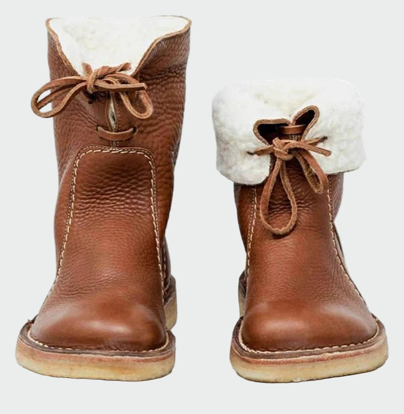 Berta – Wasserdichte Herren-Lederstiefel mit Wollfutter – Produktansicht 2