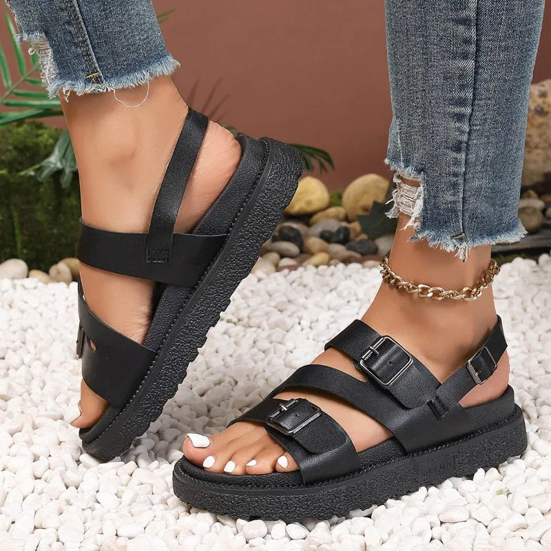 Bequeme vegane Sandalen für Senioren mit rutschfester Sohle – Caitlyn