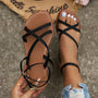 Stilvolle Ledersandalen mit zarten Riemchen – Mirella