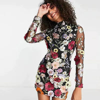 Blumen Cocktailkleid mit Spitze – Aurelia