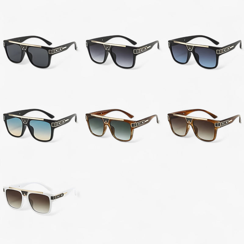 Vintage Piloten-Sonnenbrille mit Spiegelgläsern – Aerion