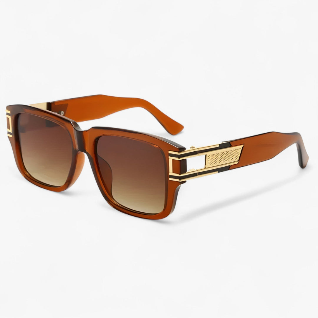 Vintage Sonnenbrille mit Eckigem Rahmen & Tropfendetail – Elvoir