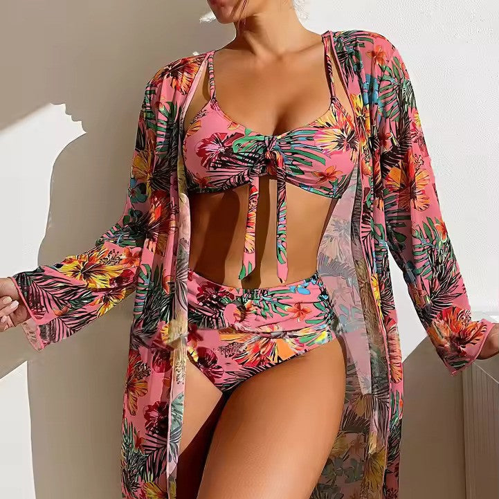 Bikiniset mit Hohem Bund und Cover-up – Amira