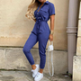 Trendiger Retro-Jumpsuit mit Knopfleiste – Velia