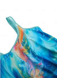 Zweiteiliger Tankini-Badeanzug mit klassischem Druck – Camille