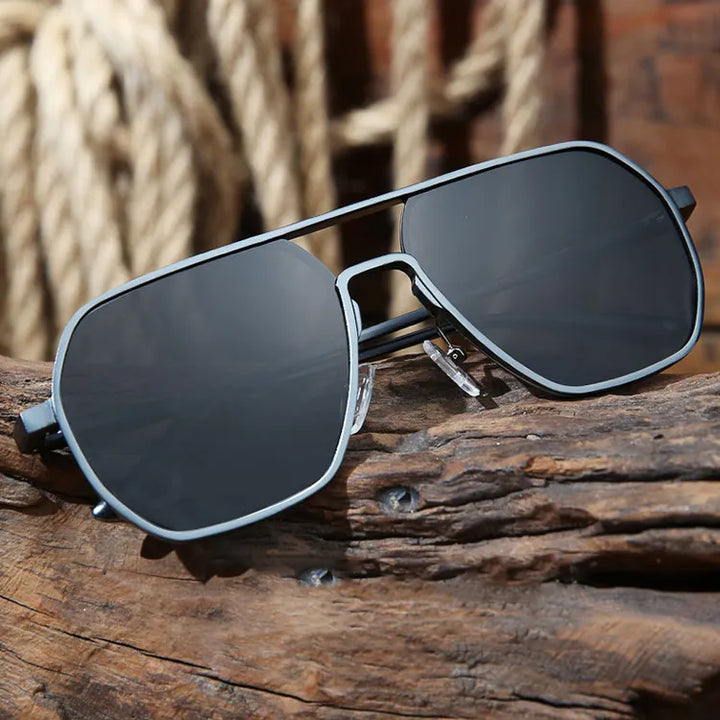 Klassische Herren Sonnenbrille mit Metallrahmen & UV400 Schutz – Matteo