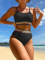 Bikini mit verstellbaren Trägern und hohem Bund – Malia