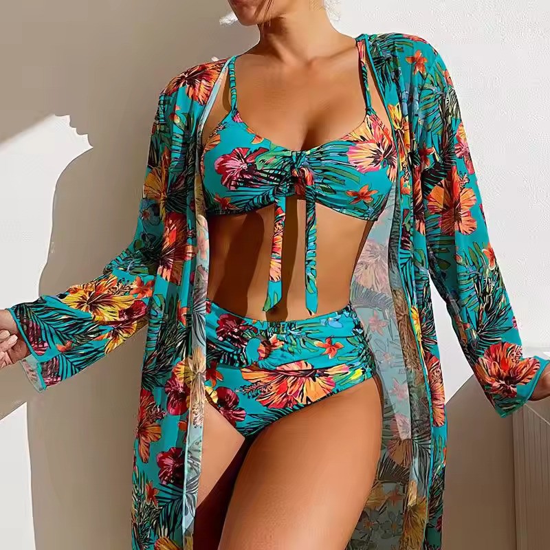 Bikiniset mit Hohem Bund und Cover-up – Amira