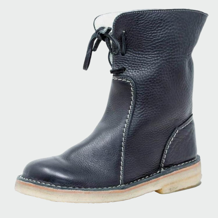 Berta – Wasserdichte Herren-Lederstiefel mit Wollfutter – Produktansicht 5