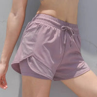 Atmungsaktiv & Schnell trocknend High-Waist Fitnessshorts Damen – Mira