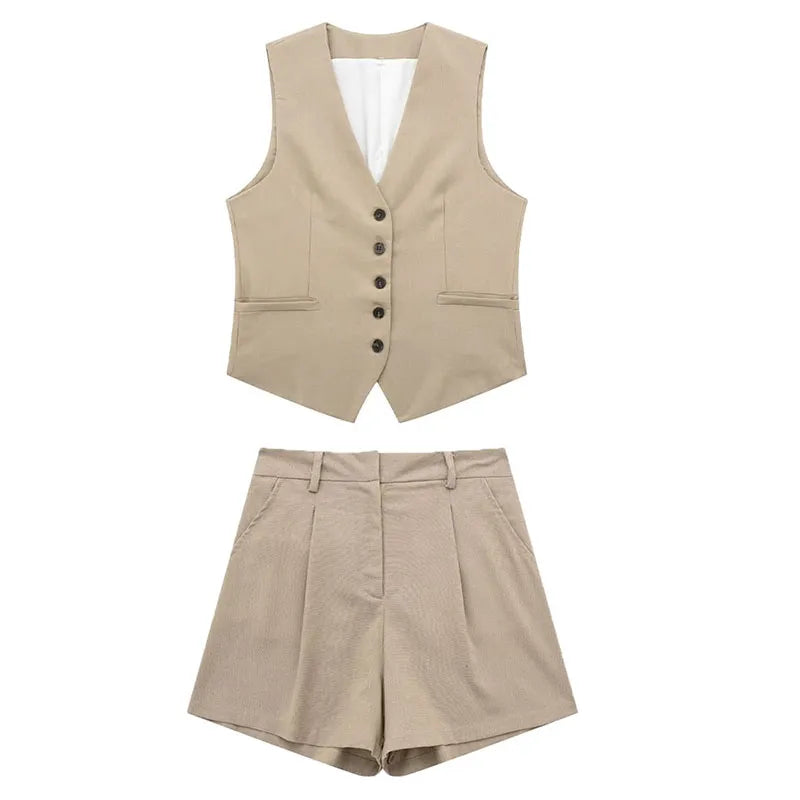 Zweiteiliges Sommeroutfit mit Vintage-Top – Amaya