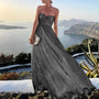Maxi Sommerkleid mit V-Ausschnitt und Taill betont – Rosa