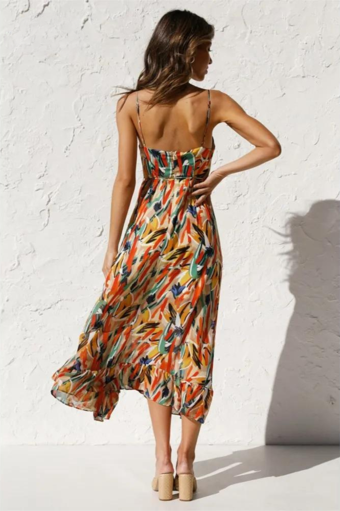 Ärmelloses Sommerkleid mit Druck – Isla