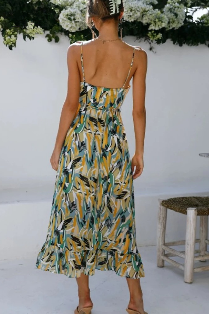 Ärmelloses Sommerkleid mit Druck – Isla