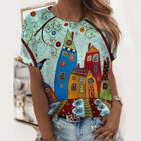Leichtes Damen T-Shirt mit Print für Alltag und Urlaub - SommerFun