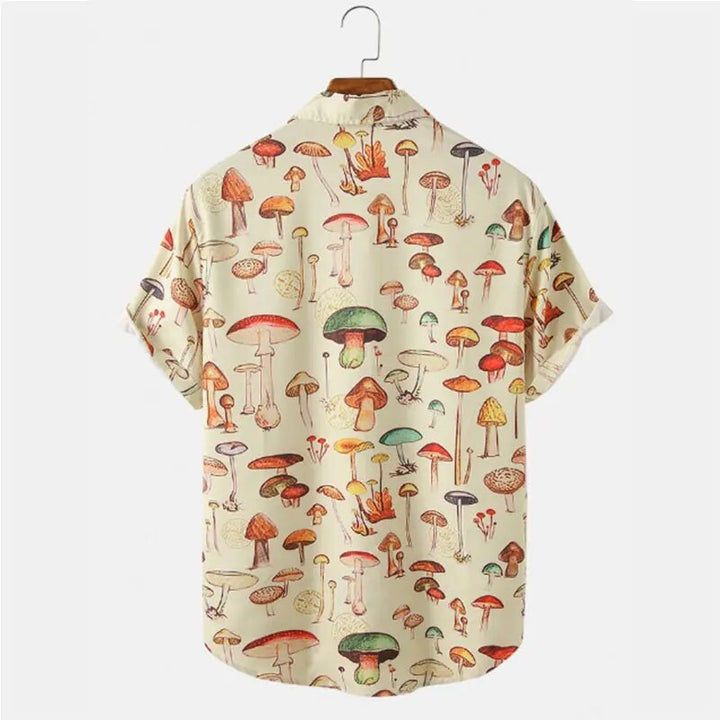 Sommerliches Herrenhemd mit Cartoon-Druck – Oscar