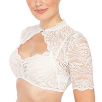 Trendy Dirndlbluse mit Spitze & Herzausschnitt für Damen – Alina - Oktoberfest 2026