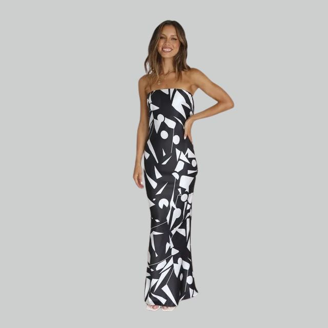 Trägerloses Maxikleid mit Lässiger Passform – Jade