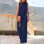 Ärmelloser Damen Jumpsuit mit Geradem Schnitt – Noemi