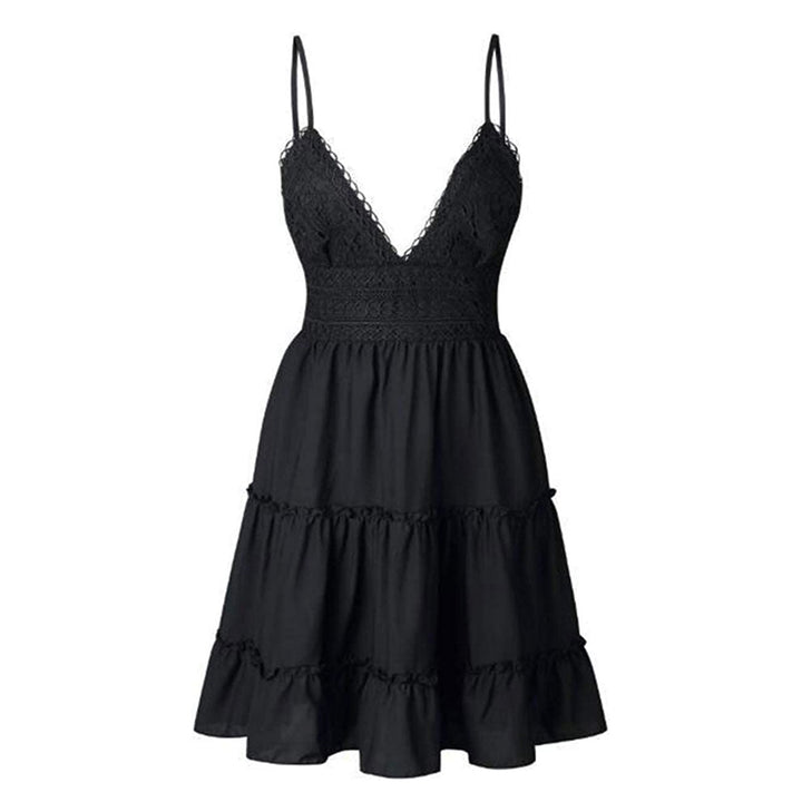 Luftige & stilvolle Mini-Trägerkleid mit V-Ausschnitt – Melina