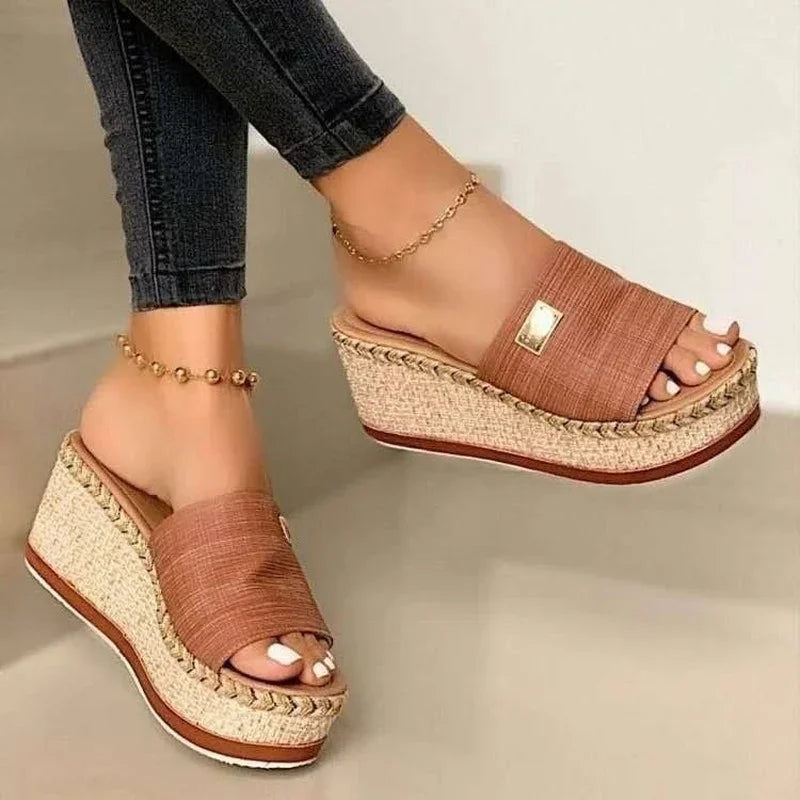 Damen Plateau Sandalen mit Keilabsatz – Ravina