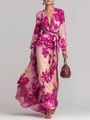 Annika – Maxikleid mit Blumenmuster mit V-Ausschnitt und Gürtel – Produktansicht 1