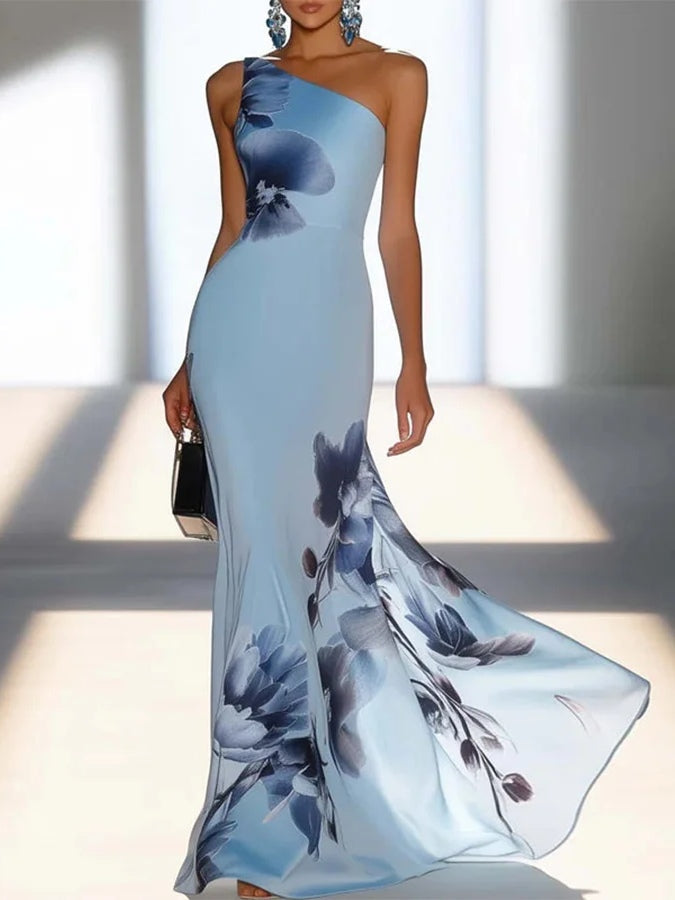 Lotta – Maxikleid Off-Shoulder aus Satin – Produktansicht 1