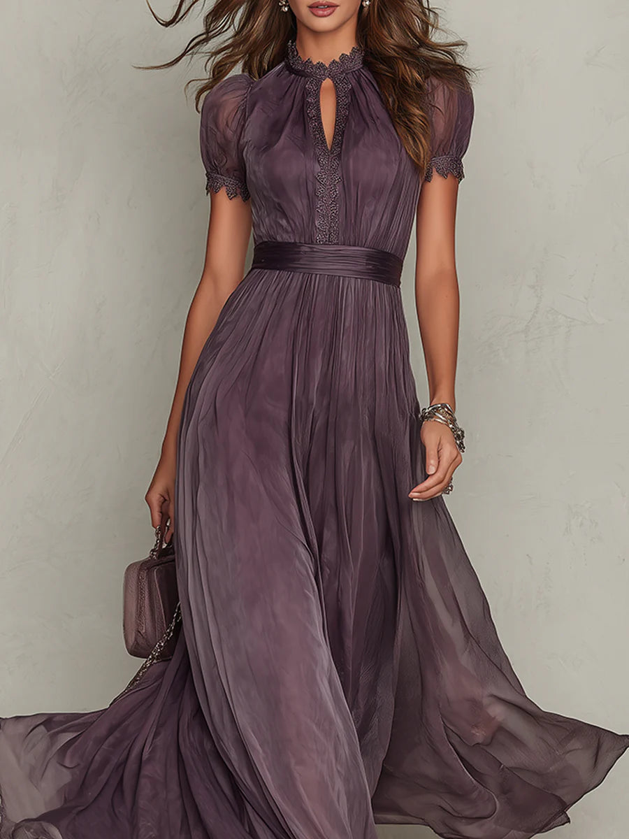 Mia – Maxikleid Chiffon Vintage elegant – Produktansicht 4