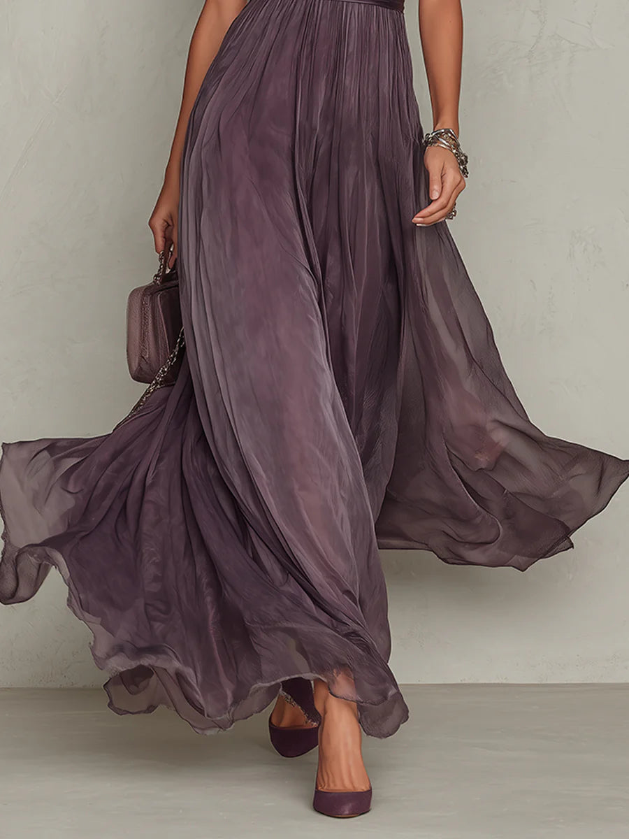 Mia – Maxikleid Chiffon Vintage elegant – Produktansicht 5