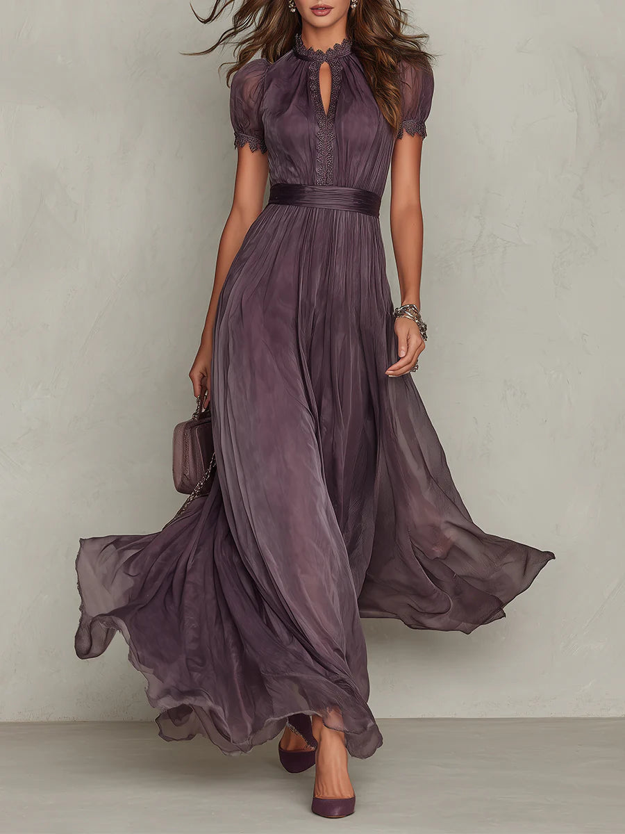 Mia – Maxikleid Chiffon Vintage elegant – Produktansicht 1
