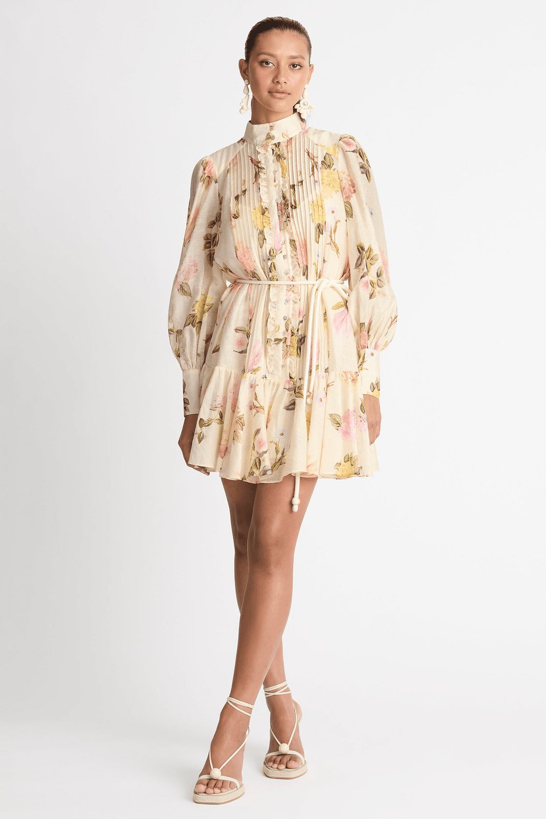 Mini Hemdkleid mit Spitzenrand – Sylvie