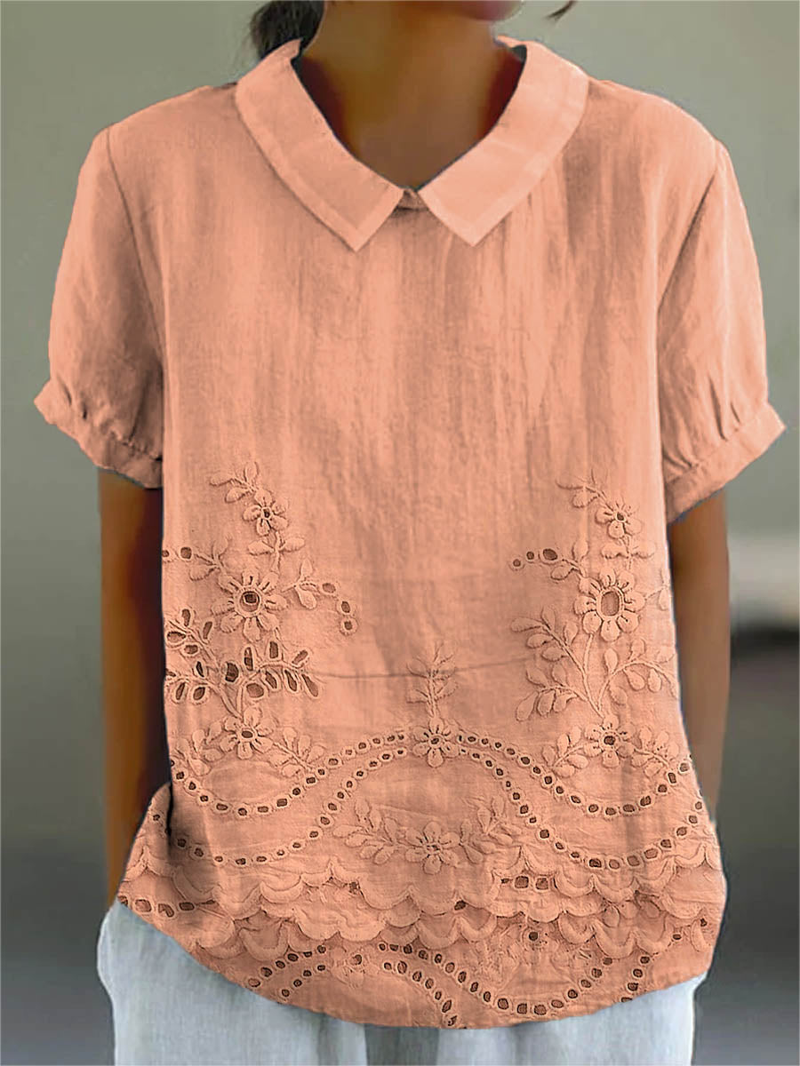 Tabea – Bluse mit Blumenstickerei – Produktansicht 6