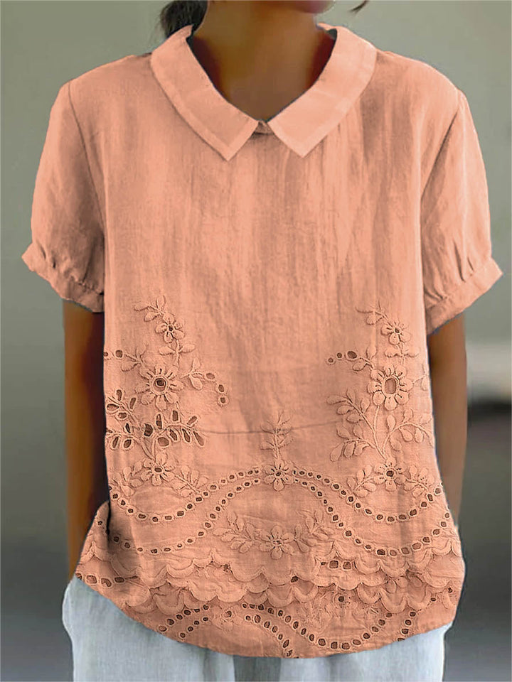 Tabea – Bluse mit Blumenstickerei – Produktansicht 6
