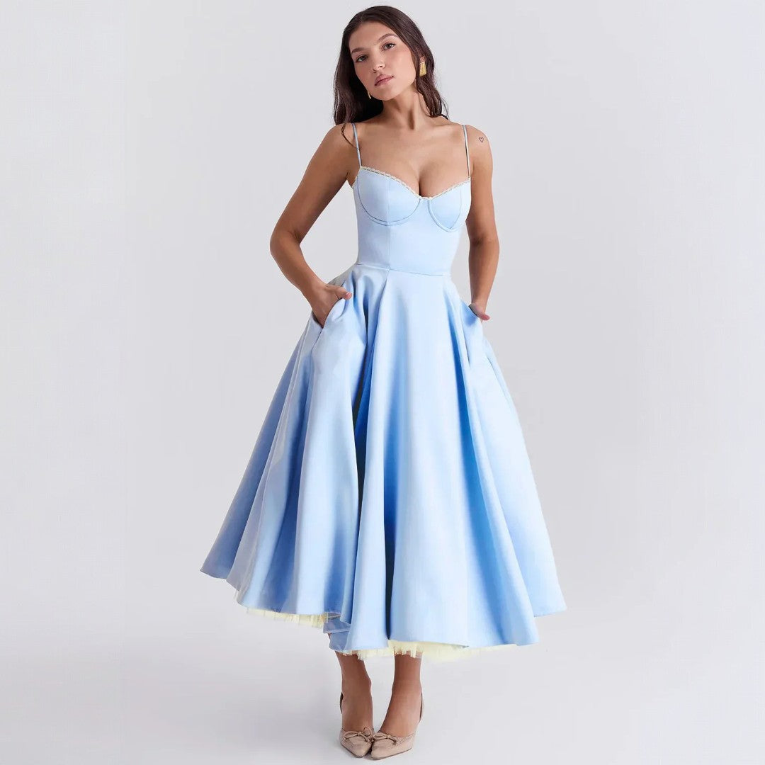 Britta – Midikleid aus Luxus – Produktansicht 2